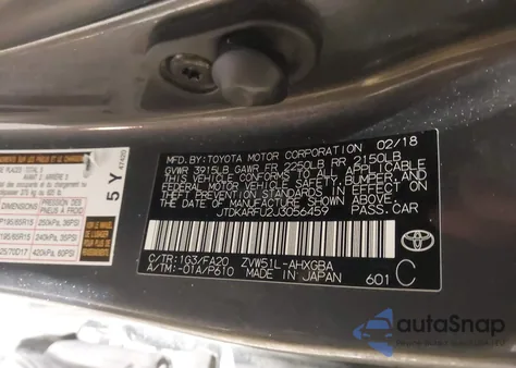 2018 Toyota Prius Three from USA, damaged, VIN JTDKARFU2J3056459